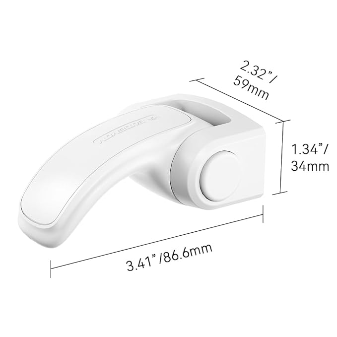 EUDEMON 1 Pack Oven Lock,Baby Proofing Oven Door Lock, Child Safety Oven Front Lock, Easy to Install & Use no Tools Need or Drill (White)