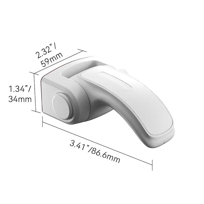 SAFELON 1 PC Baby Safety Oven Door Lock, Kitchen Safety Locks for Babies, Childproof Oven Locks for Kids, Heat-Resistant, No Screws & Drilling (White)