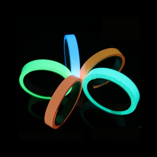 LLPT Glow in The Dark Tape 2” x 33 Ft Self Adhesive Neon Luminous Tape Rechargeable Brightness Fluorescent Sticker Tape for Sport Gears Night Part DIY Craft Color Green (GD233G)