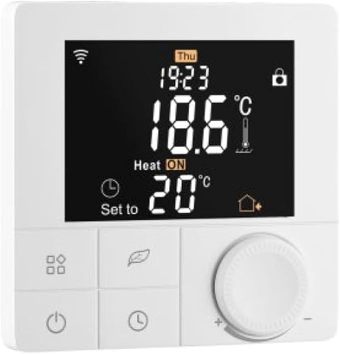 Smart Thermostat With Voice Control Support For Alexa And Google Assistant, Weekly Programmable Schedule, And Energy Saving Mode For Efficient Home Temperature Control