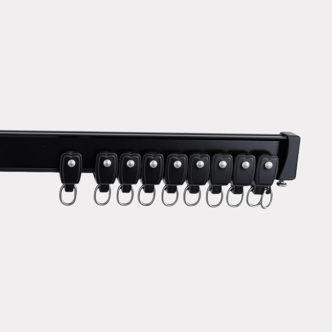 Bendable Ceiling Curtain Track Black Pulley 20pcs