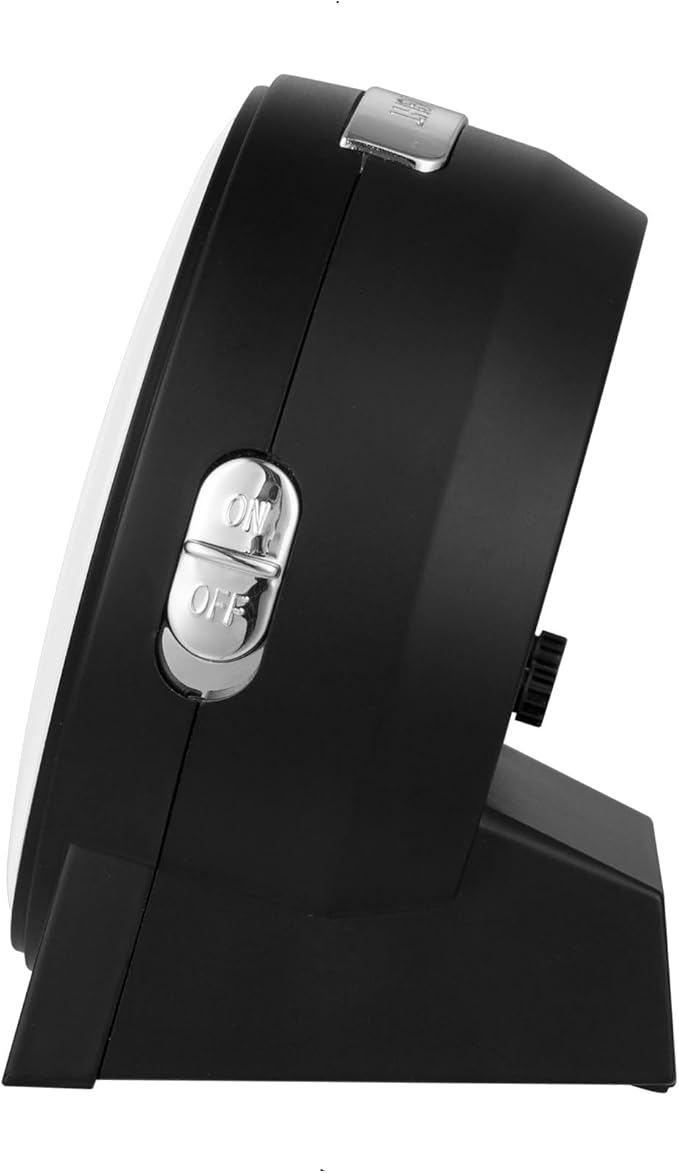 4.3" No Ticking Analog Alarm Clock,Silent Readable for Seniors,Easy to Set,Gradual Rise Alarm,Big Numbers,On/Off Switch on Side,Gentle Wake,Snooze Soft Backlight,Battery Operated