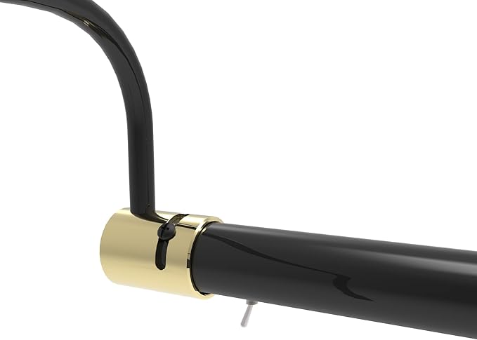Cocoweb 21 Inch Tru-Slim Black and Brass Picture Light - LED, 2700K, Adjustable Arm, Plug-in, Toggle Switch, Sleek and Compact Design