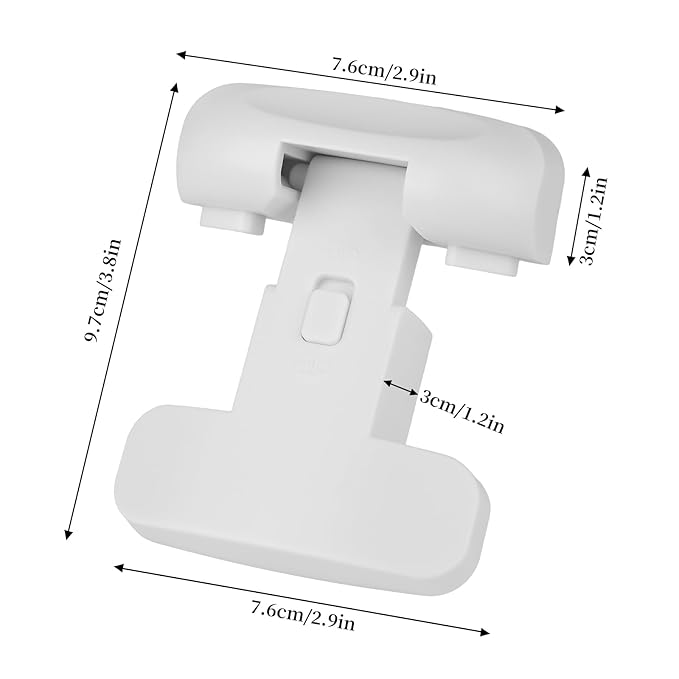 YCT Baby Proof Fridge Lock, Refrigerator Fridge Freezer Door Latch to Keep Closed, Automatically Lock While Closing The Door, Easy to Install (Grey 1PCS)