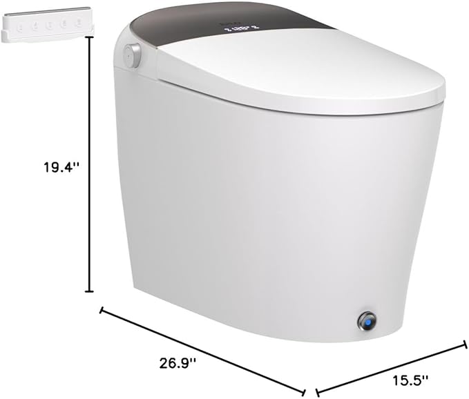 EPLO DP7 Smart Toilet with Bidet Built in,Auto Open/Close,Heated Seat,Automatic Flush Bidet Toilet,Night Light,Elongated Japanese Toilets for Bathroom