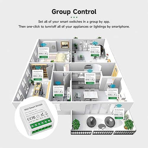 ZigBee3.0 Smart Switch Mini Relay Switch, ZigBee Smart Light Switch Need Zigbee Hub Work with Tuya Smart Life APP Smart Button Scene Remote for Tuya Smart Home Devices (2)