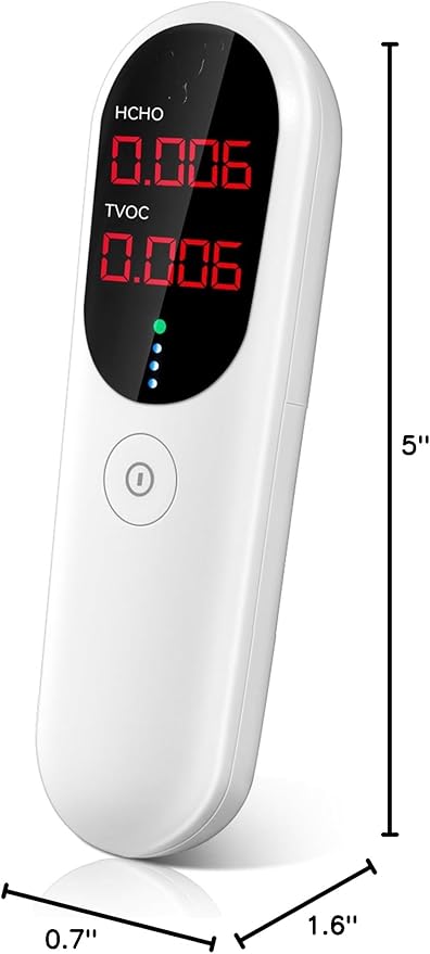 Air Quality Monitor,Indoor Formaldehyde Detector, TVOC Tester for Indoor Air Pollution Detection - Confined Space Test Air Quality for Home,Office and Various Occasion (Black)