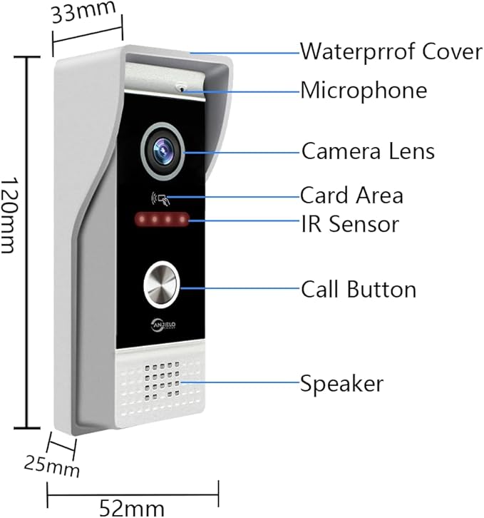 Video Doorbell Intercom System,10 Inches Touch Screen (Black) Video Doorbell Door Phone System,Support Remote Unlock, Dual-Way Intercom,Night Vision for Villa House Apartment (1-Camera + 2-Monitor)
