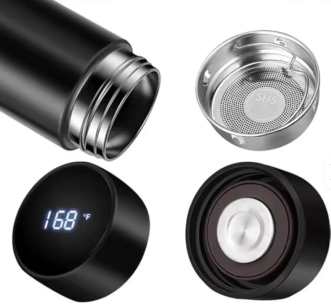 Smart LED Temperature Display Insulated Water Bottle, Stainless Steel Vacuum Flask