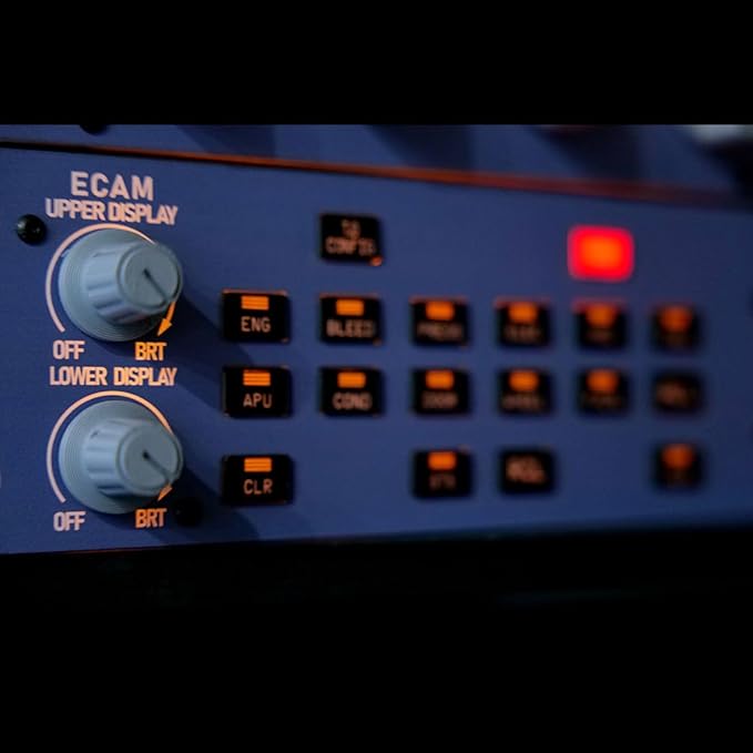 Rowsfire A109 V3.0 Landing Gear Indicator Integrated Panel, A32X/A31X/A350 ATT-ADIRS-EIS XECAM Home-Cockpit Flight Simulator Display for MSFS 2020/2024 - Compatible with FBW Ini