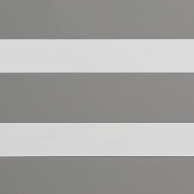 Motorized Blinds with Remote, Cordless Automatic Zebra Shades, Smart Blind for Windows, Grey, 20 x 72