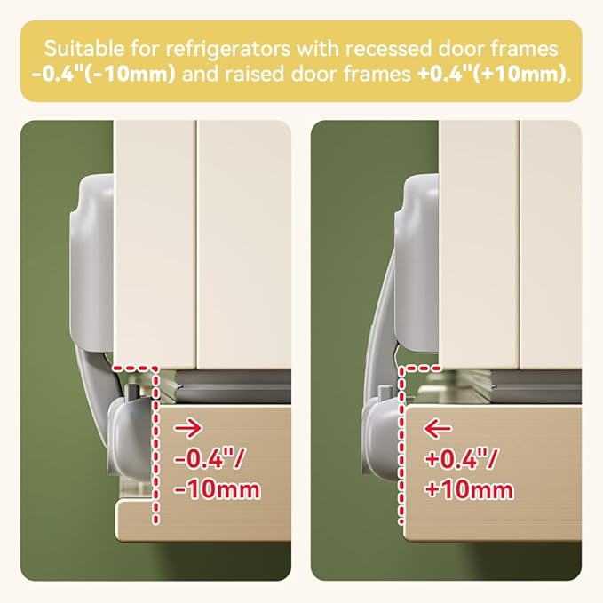 EUDEMON 1 Pack Refrigerator Lock, Child Proof Fridge & Freezer Lock for Kids & Toddlers, Easy to Install,no Tool Need or Drill (Grey)