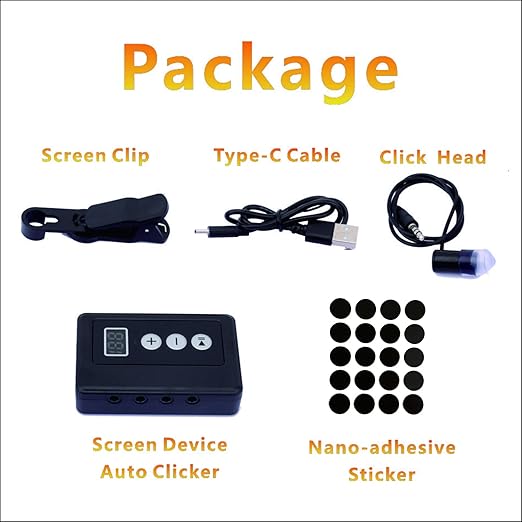 Auto Clicker for iPhone iPad:Screen Device Automatic Tapper for Android IOS,Simulated Finger Continuous Clicking, Adjustable Speed Physical Clicker,Suitable for Games, Live Broadcasts Likes, Reward