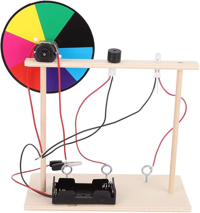 Physics Experiment Toy Educational Science Kit for Kids Sound Light Electrical Circuit Learning Wooden STEM Project Children School Laboratory Hands On Activity
