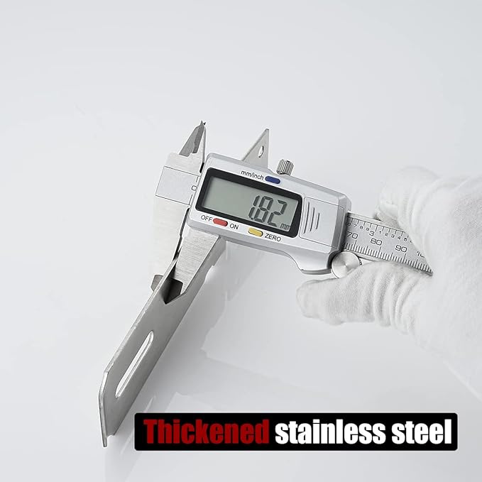JQK Door Hasp Latch Lock, 5 Inch 304 Stainless Steel Safety Packlock Clasp Thickness 1.9 mm, Brushed Steel, DL130-BN