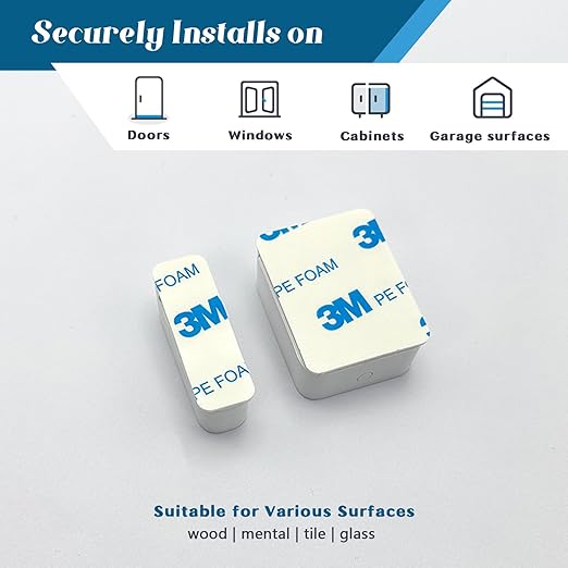 Replacement Adhesive Pads for SimpliSafe Entry Sensor 10PCS, Pre-Cut Double Sided Tape Compatible with SimpliSafe Door Sensor, Easy Installation & Strong Hold