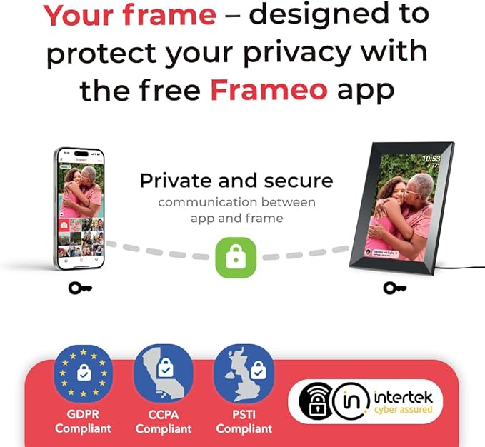 Digital Picture Frame WiFi, 15.6 Inch Frameo Digital Photo Frame, 32GB Memory, 1920*1080 IPS HD Touch Screen, Auto-Rotate, Share Pictures Video Instantly, Gift for Mom, Wedding, Birthday, Anniversary