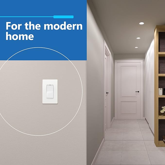LIDER Matte Finish Decorator Switch Cover, Screwless Wall Plate, Mid-Size 1-Gang 4.88" x 3.11", Unbreakable Polycarbonate Thermoplastic, UL Listed, LSWP-31M-W10P, White, 10 pack