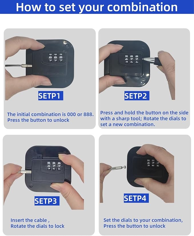 3 Digit Keyless Combination Locker Lock for Refrigerator, Cabinets, Drawers, Toilets, Wndows, Locker for Kids Safety, Easy Install, Black
