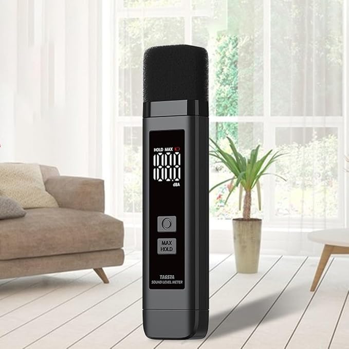 Decibel Meter Noise Tester, Decibel Meter With Large LCD Screen & Memory For Detailed Sound Level In & Environmental Areas