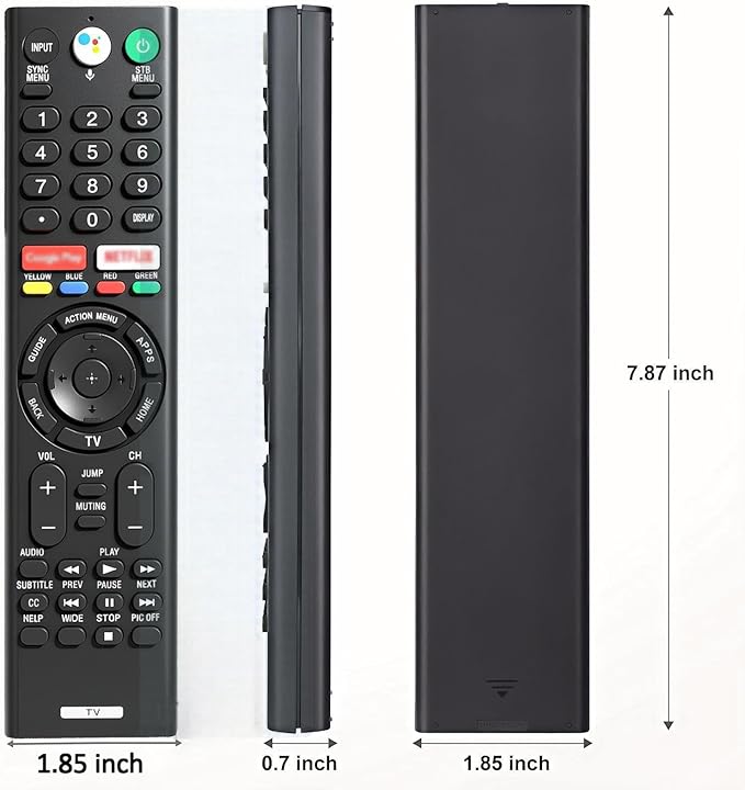 Universal Voice Replacement Remote Control for Sony Bravia TVs, Compatible with All Sony 4K UHD LED LCD HD Smart TVs, 2-Year Warranty