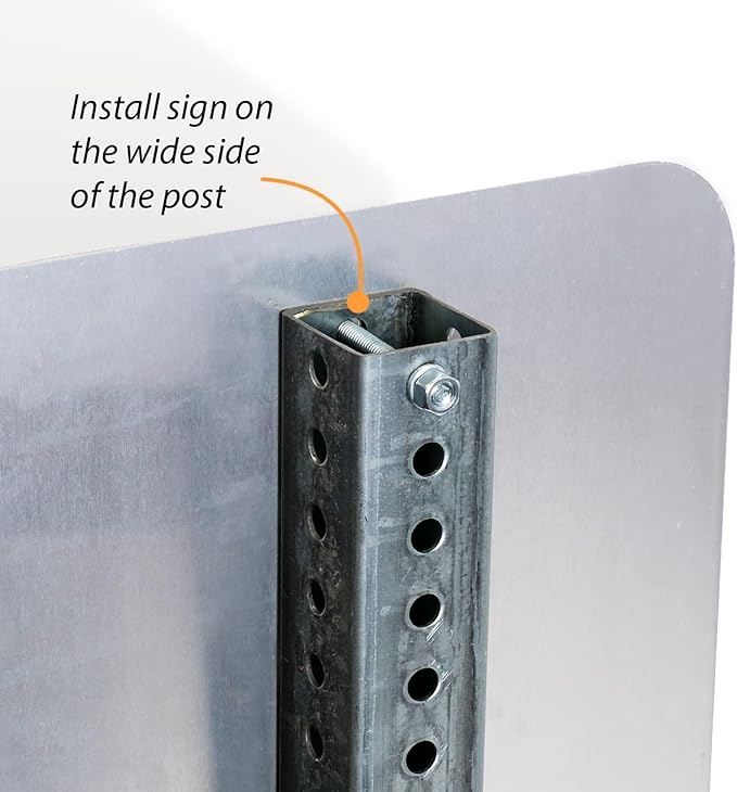 SmartSign Complete Breakaway System | Post - 8' Tall, 1.5" Wide and Base - 3' Tall, 1.75" Wide, Attachment Hardware Included