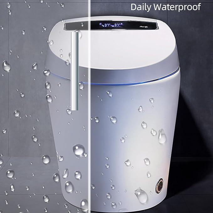 Smart Toilet with Built-in Bidet, Tankless Toilets for Bathroom, Instant Warm Water Sprayer and Dryer, Heated Seat toilet with LED Display