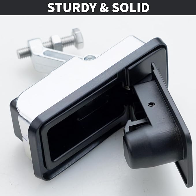 Black Compression Latch Lock Industrial Zinc Alloy for RV Camper Electrical Enclosures, Truck Tool Boxes & Machinery, Adjustable Lever Push Nutton Boat Hatch Latches Hand Operated, 2 Pack
