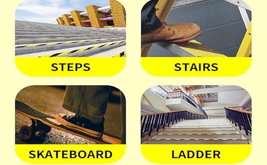 TAPEBEAR Grip Tape Anti Slip Traction Tape 3 Inch x 60Ft, Non Slip Tape Waterproof Heavy Duty Safety Tape for Indoor Outdoor Steps Stairs Treads, Strong Grip
