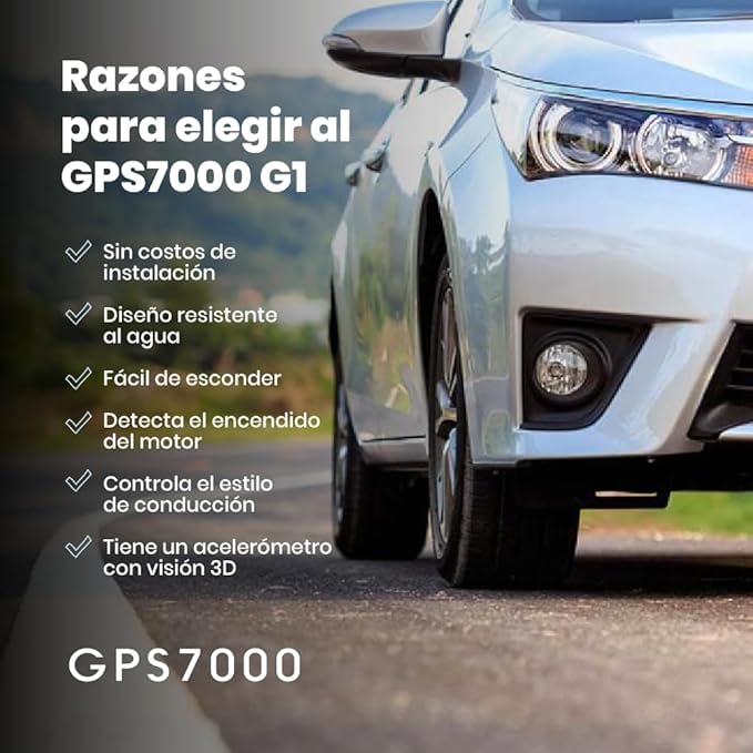 GPS7000 Hidden Vehicle GPS Tracker for Vehicles | 12 Months Service Included | 4G Car GPS Tracker Device | Easy Self-Installation | Real-Time Vehicle Tracking | Optional Renewal, No Mandatory Fees