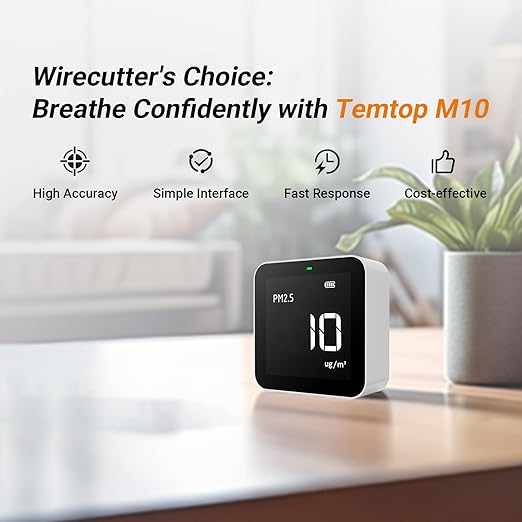 Temtop Comprehensive Air Quality Monitoring Bundle - Handheld Particle Counter (Airing2000) + Indoor Air Quality Detector (M10)