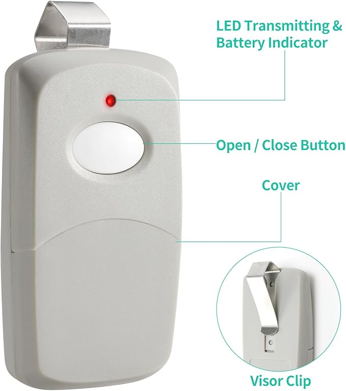 2 for 10 Dip Switch Multicode Gate Door Opener Remote,Replacement for Multi-Code Garage Door Opener Remote Transmitter 3089 MCS308911 3060 MCS306010,3070 MCS307010,300MHz