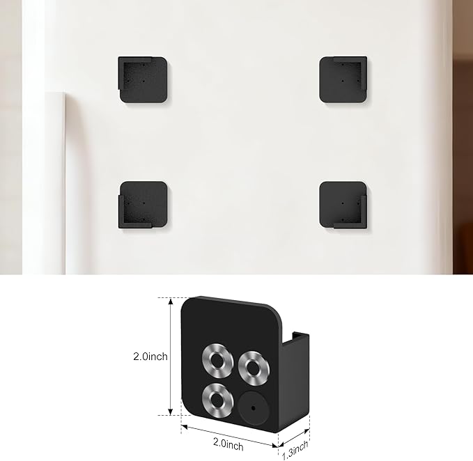 KPCB Tech 4 PCS Magnetic Corners for Most Digital Picture Frames, Electronic Photo Frame Accessories with Strong Magnets, Easy Mounting on Refrigerator & Any Magnetic Surfaces