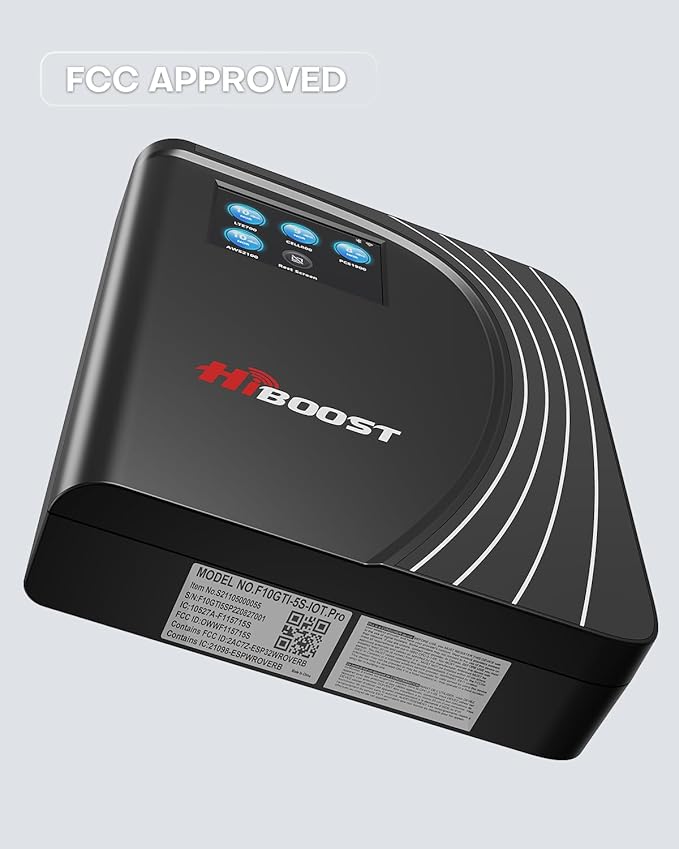 Cell Phone Booster, 4G LTE 5G Cell Phone Booster with LCD Touch Screen Cover 4,500 Sq Ft for Home Rural Cottage All U.S. Carriers Verizon, AT&T, T-Mobile 65dB High Gain Support All Band | FCC Approved