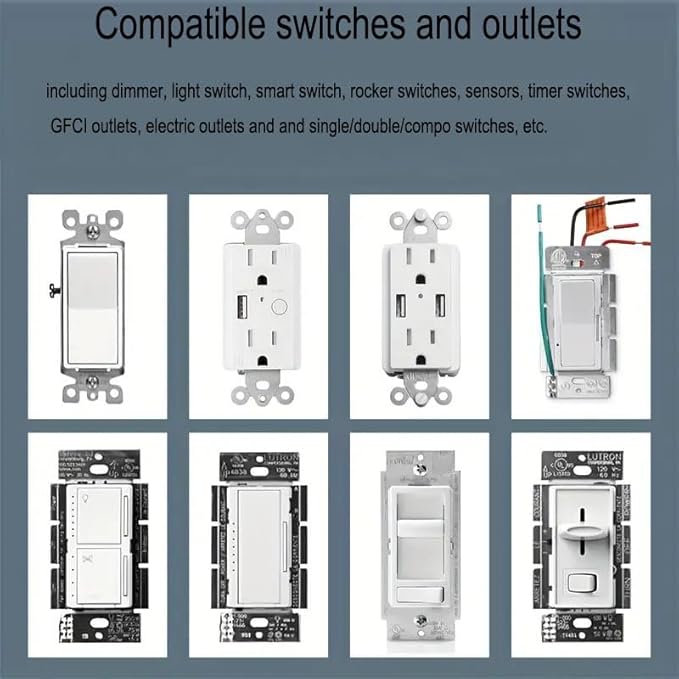 Decorator Wall Plates 3-Gang Switch Outlet Electrical Cover Plate Unbreakable Thermoplastic Faceplate for Light Receptacle Outlet Switch, White (3 Pack)