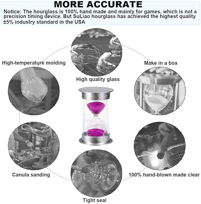 SuLiao 5 Minute Purple Plastic Sand Timer
