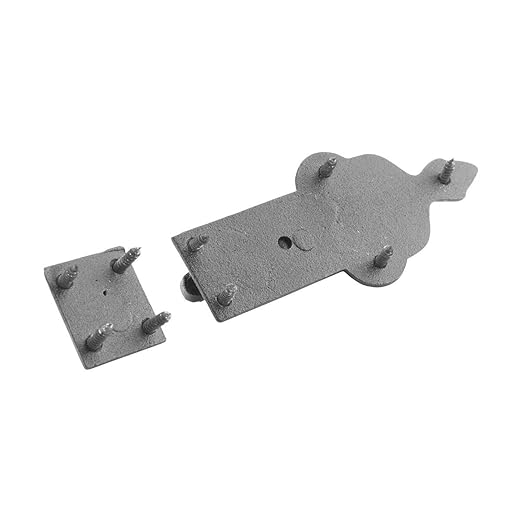 Renovators Supply Manufacturing Slide Bolt Latch 3 3/4 in. Black Wrought Iron Ball Tip Style Slide Bolt with Mounting Hardware