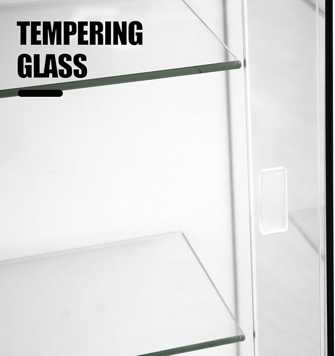 48" W x 22" D x 42" H - Retail Sales Counter with Adjustable Glass Shelves, Tempered Glass,White Laminated Particle Board, Locking Drawers