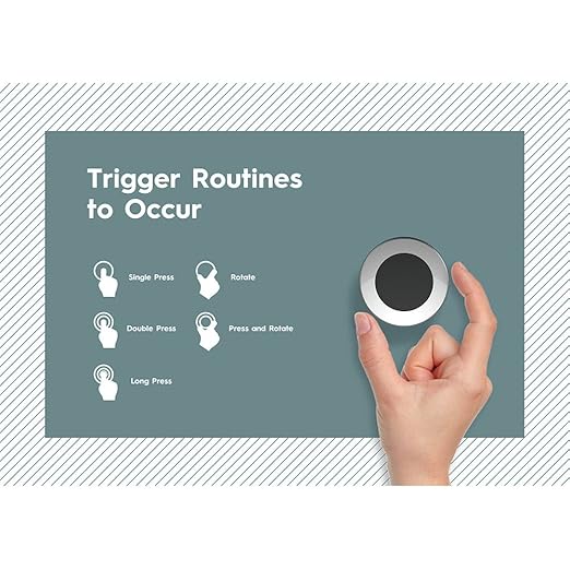 lyrlody ZigBee 3.0 Smart Rotary Knob Switch, Multi Scene Intelligent Control Knob, Home Automation Switch with Remote APP, Voice Control, Customizable Lighting Device Triggers