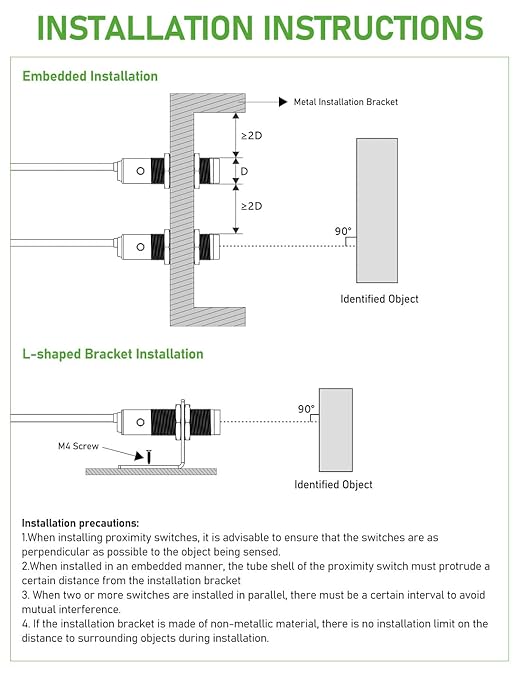DIHOOL Photoelectric Proximity Sensor, Laser Motion Switch,IP65 Waterproof, Normally Open NPN NO, M16, 3 Wires,12V/24V Input(10-30VDC), Detection Distance Adjustable from 3cm to 80cm