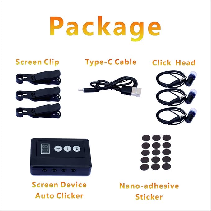 Auto Clicker for iPhone iPad:Screen Device Automatic Tapper for Android IOS,Simulated Finger Continuous Clicking, Adjustable Speed Physical Clicker,Suitable for Gameing Reward