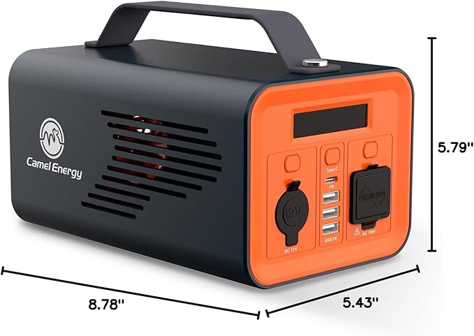 Lifepo4 Power Station 230Wh 200W LiFePO4 Power Generator Multiple Outlets AC Outlet PD 60W Stable Solar Generator for Home Trip Blackout Camping Gear Outdoor Emergency