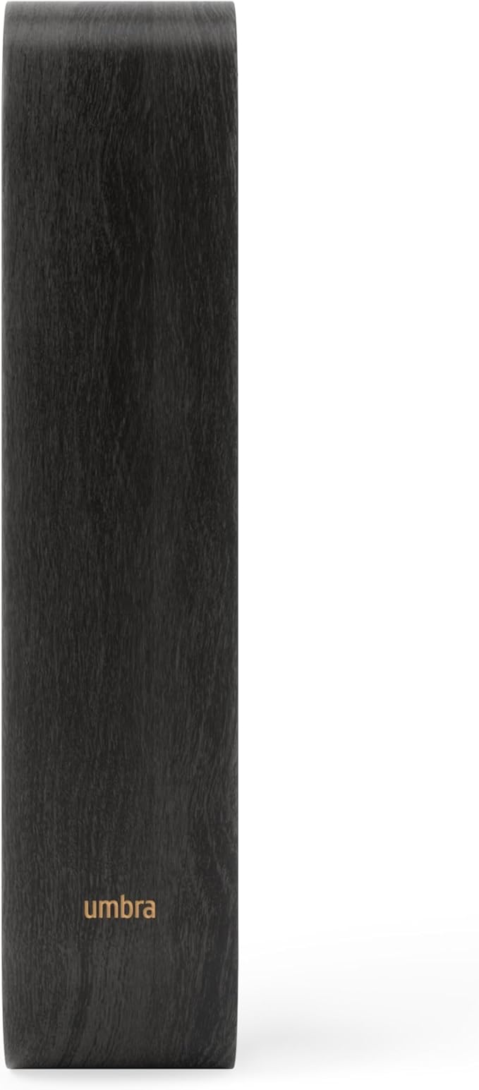 Umbra Bellwood 5x7 Desk Picture Frame with Bent Wood Trim and Two-Sided Rotating Display, Black