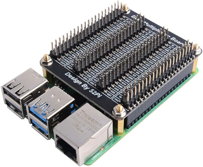GeeekPi GPIO Extension Board for Raspberry Pi, Expansion Board GPIO 1 to 4 for Raspberry Pi 5/4B/3B+/3B with Screws