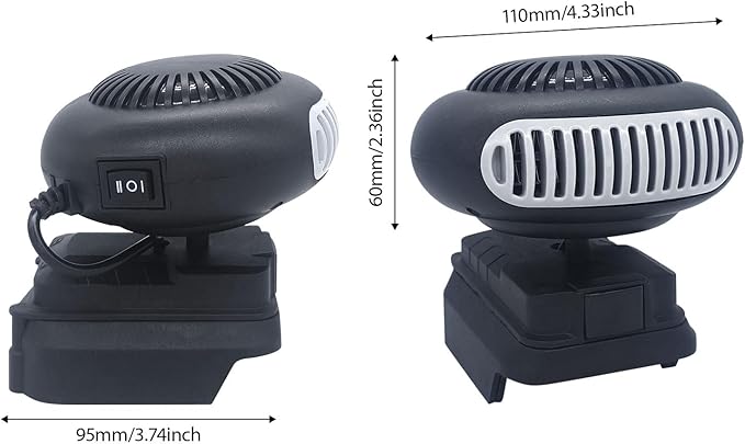Battery Powered Heater, Portable Cordless Space Heater Battery Powered Heaters Electric Fan Heaters Fast Heating For Indoors Car Camping Tent Home Office Long Lasting Use
