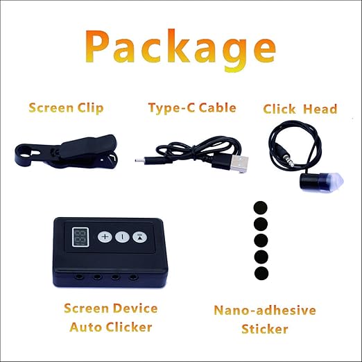 Auto Clicker for iPhone iPad:Screen Device Automatic Tapper for Android IOS,Simulated Finger Continuous Clicking, Adjustable Speed Physical Clicker,Suitable for Games, Live Broadcasts Likes, Reward