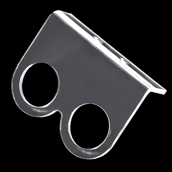 MECCANIXITY 10 Pcs Ultrasonic Sensor Mounting Bracket for Distance Sensor Module, Ultrasonic Module Accessories with Screws and Nuts, Transparent
