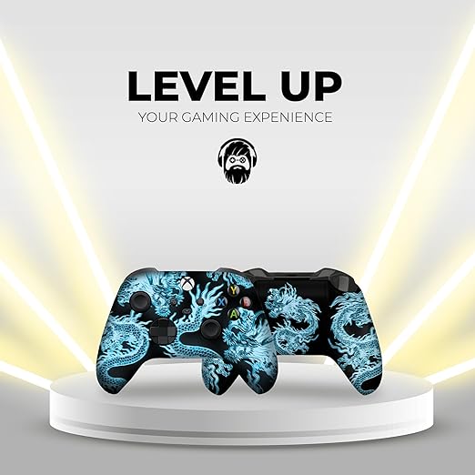 DreamController Neon Dragonns Custom X-box Controller Wireless compatible with X-box One/Series X/S Proudly Customized in USA with Permanent HYDRO-DIP Printing (NOT JUST A SKIN).