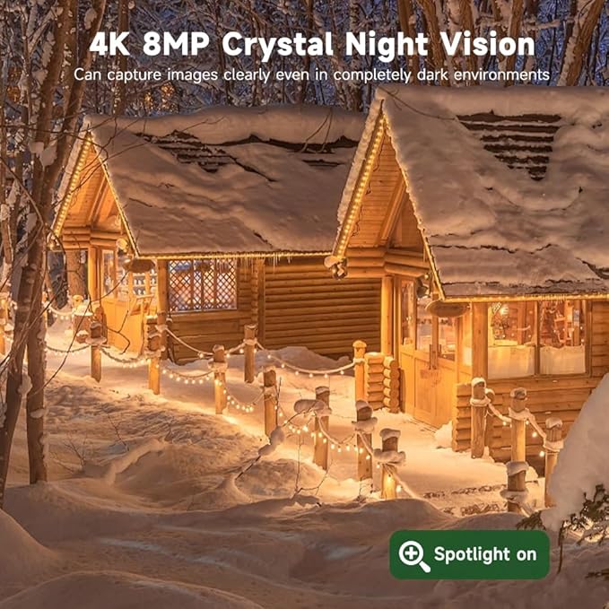 XIAOVV 4K Outdoor Security Camera with 4G LTE, 8MP Security Camera Outdoor with 8000mAh Solar Panel, Motion Detection, 360° Pan-Tilt Rotation, Full-Color Night Vision, AOV Low Power Consumption