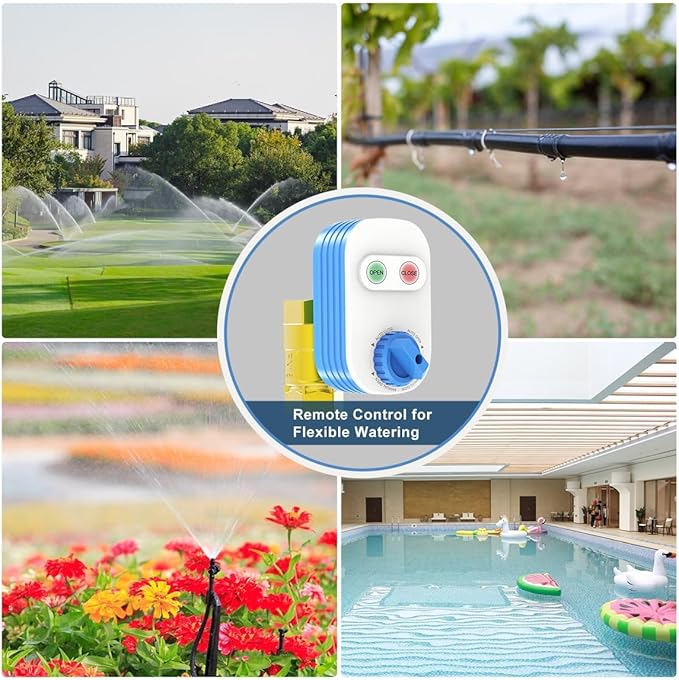 FRANKEVER DN20 Smart Water Valve, 3/4 Inch WiFi Water Timer for Garden Hose, Sprinkler Timer Auto Watering with Manual Button Control, Compatible with Alexa, Google